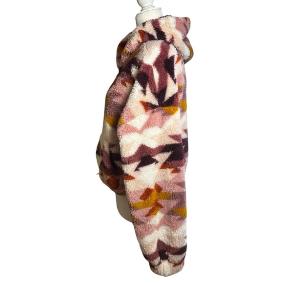 AEROPOSTALE women's SZ Med Pullover cropped hoodie NWT aztec soft cuddly pinks - Picture 11 of 15